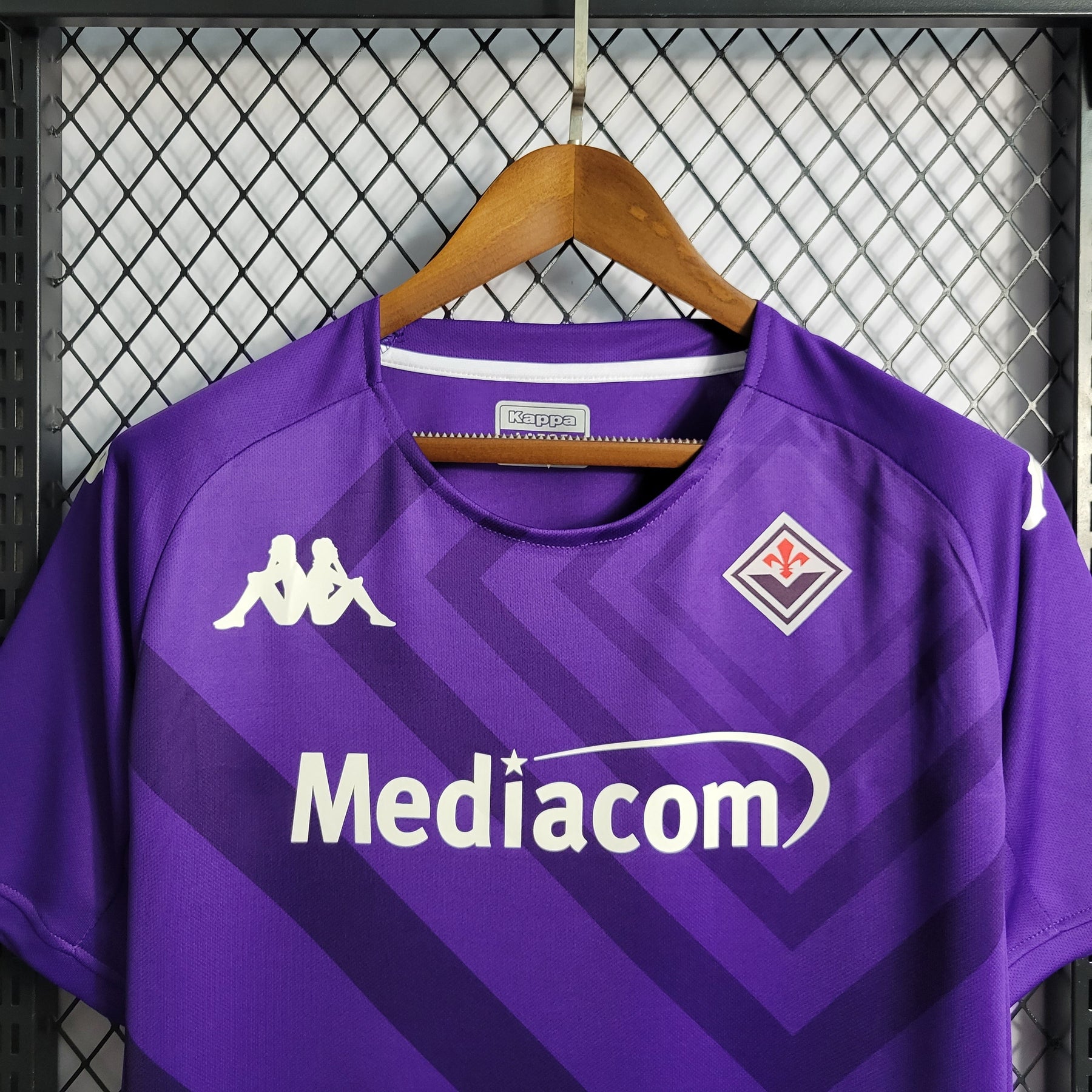 Camisa Fiorentina Home 2022/23 - Kappa Torcedor Masculina - Roxa/Branca