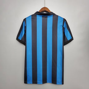 Camisa Inter de Milão Home 1988/90 - Uhisport Retrô Masculina - Azul/Preta