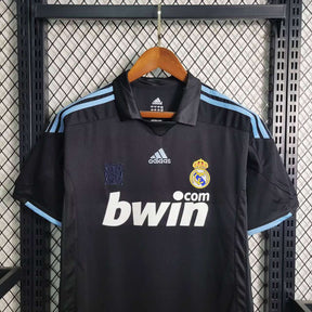 Camisa Real Madrid Away 2009/10 - Adidas Retrô Masculina - Preta/Azul