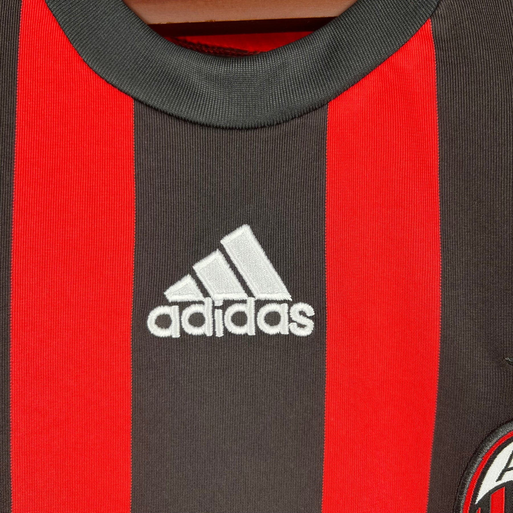 Camisa Milan Home 2008/09 - Adidas Retrô Masculina - Vermelha/Preta