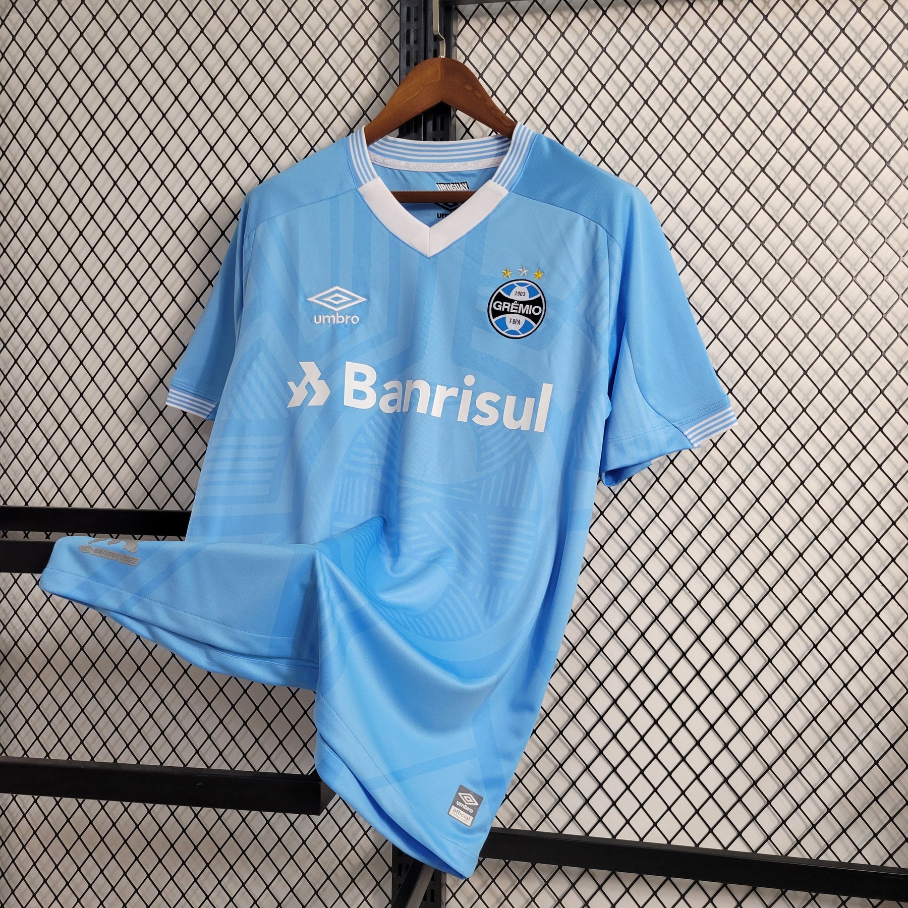 Camisa Grêmio Third 2022/23 - Umbro Torcedor Masculina - Azul/Branca