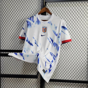 Camisa Seleção Noruega Away 2024/25 - Nike Torcedor Masculina - Branca/Azul