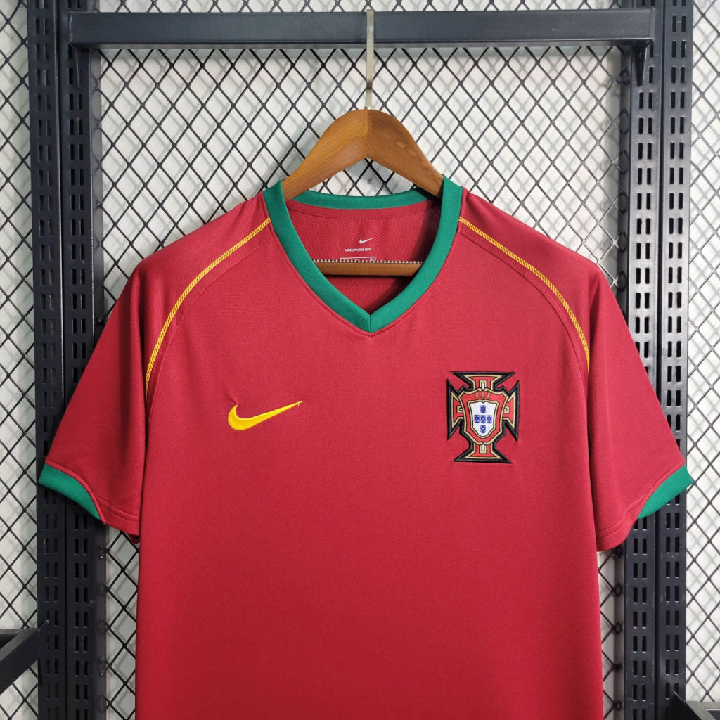 Camisa Seleção Portugal Home 2006 - Nike Retrô Masculina - Vermelha/Verde