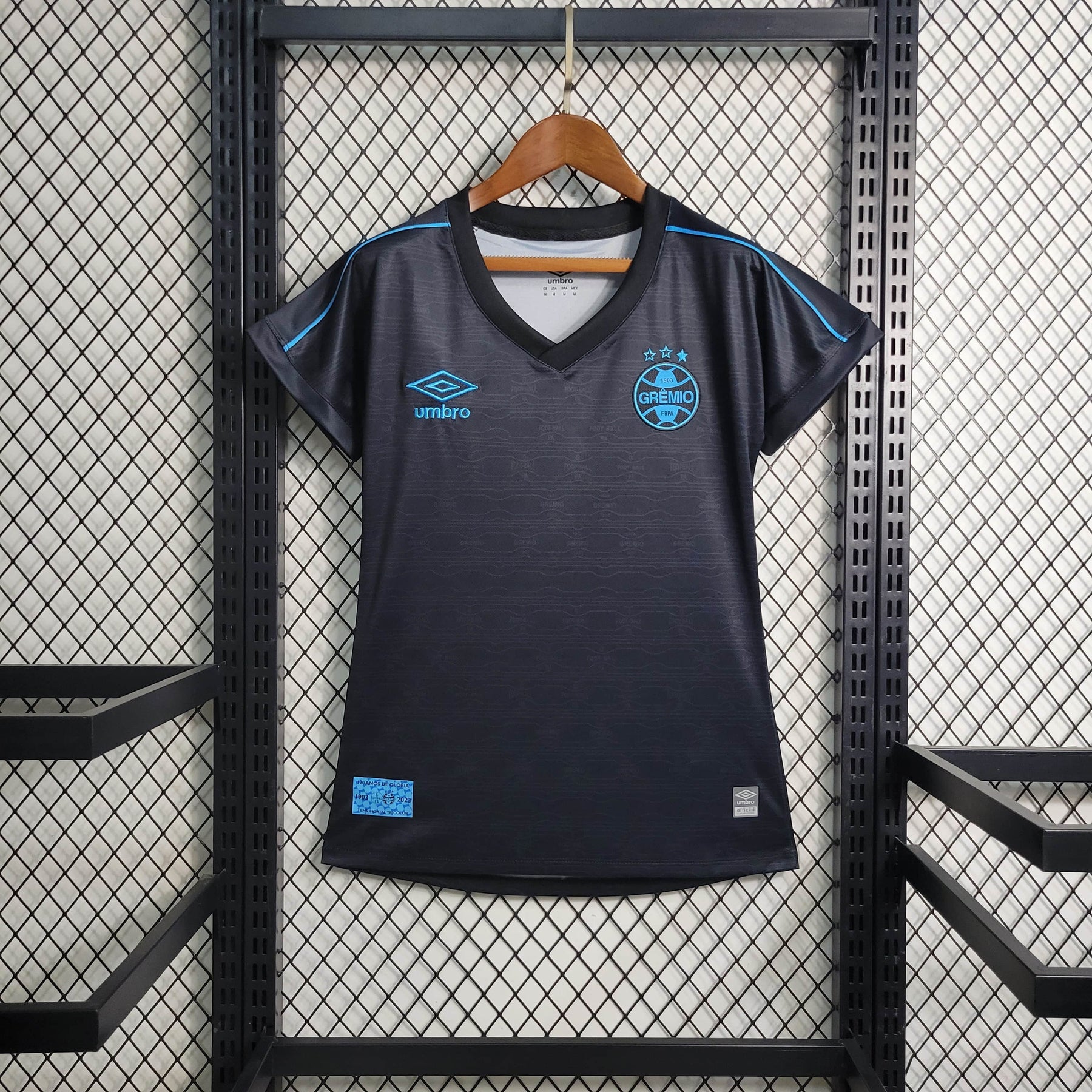 Camisa Grêmio Third 2023/24 - Adidas Torcedor Feminina - Preta/Azul