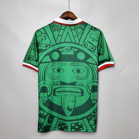 Camisa Seleção México Home 1998 - ABA Sport Retrô Masculina - Verde/Branca