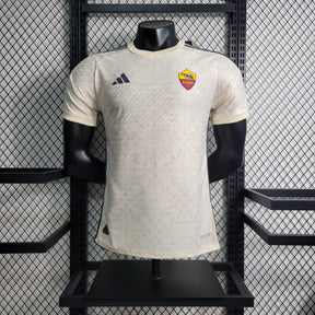 Camisa Roma Away 2023/24 - Adidas Jogador Masculina - Bege