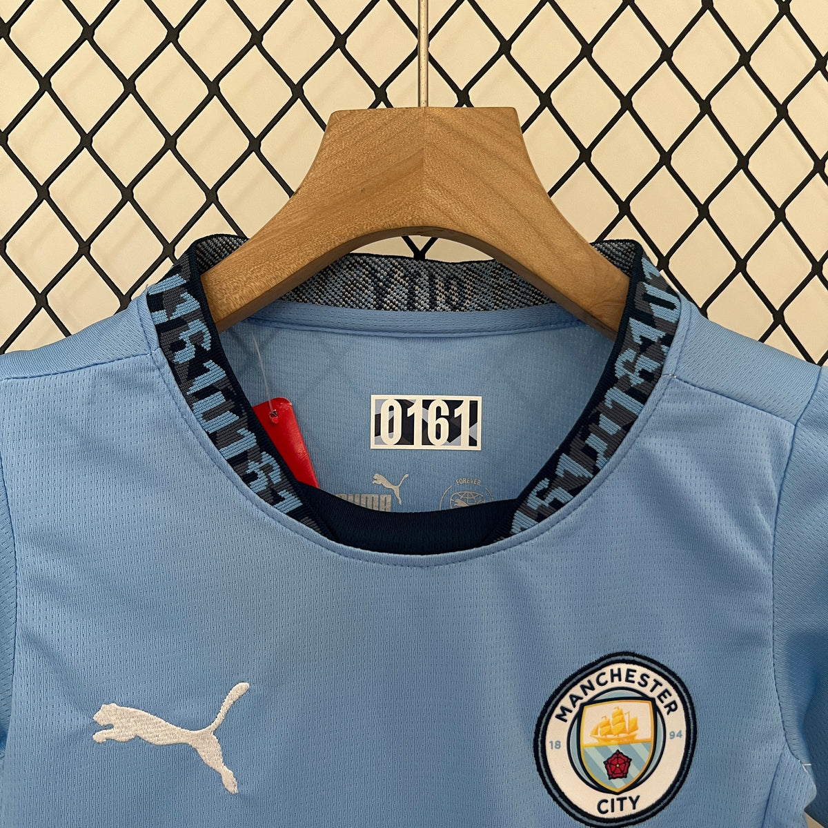 Kit Infantil Manchester City Away 2024/25 - Torcedor - Azul/Branca