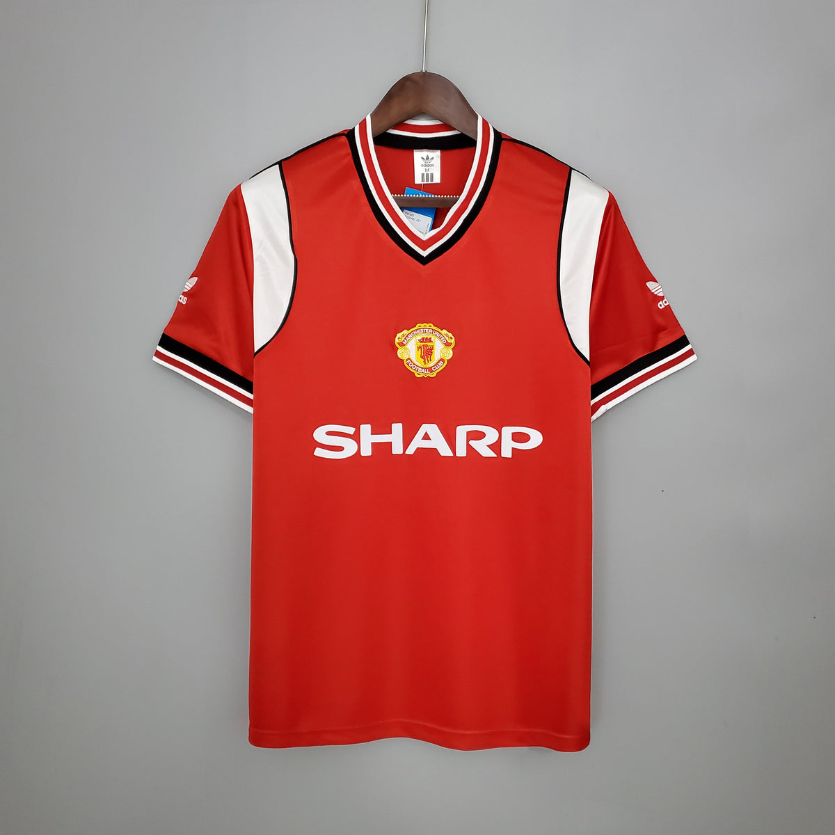 Camisa Manchester United Homale 1985/86 - Retrô Masculina - Vermelha/Branca