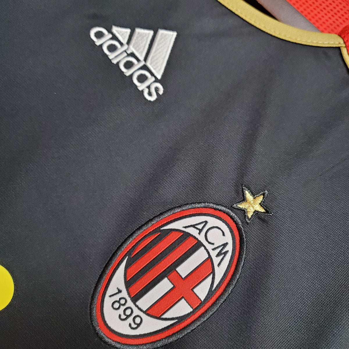 Camisa Milan Away 2006/07 - Adidas Retrô Masculina - Preta/Vermelha