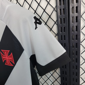 Camisa Vasco Away 2023/24 - Kappa Torcedor Feminina - Branca/Preta