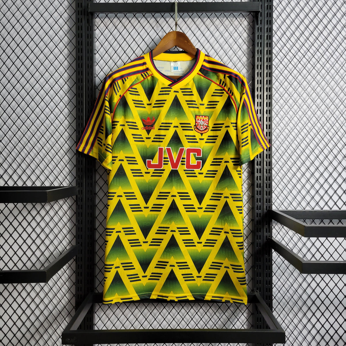 Camisa Arsenal Away 1991/93 - Adidas Retrô Masculina - Amarela/Preta