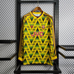 Camisa Manga Longa Arsenal 1991/93 - Adidas Retrô Masculina - Amarela/Preta