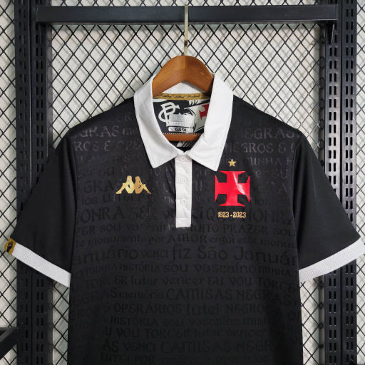 Camisa Vasco da Gama Third 2023/24 - Kappa Torcedor Masculina - Preta/Branca