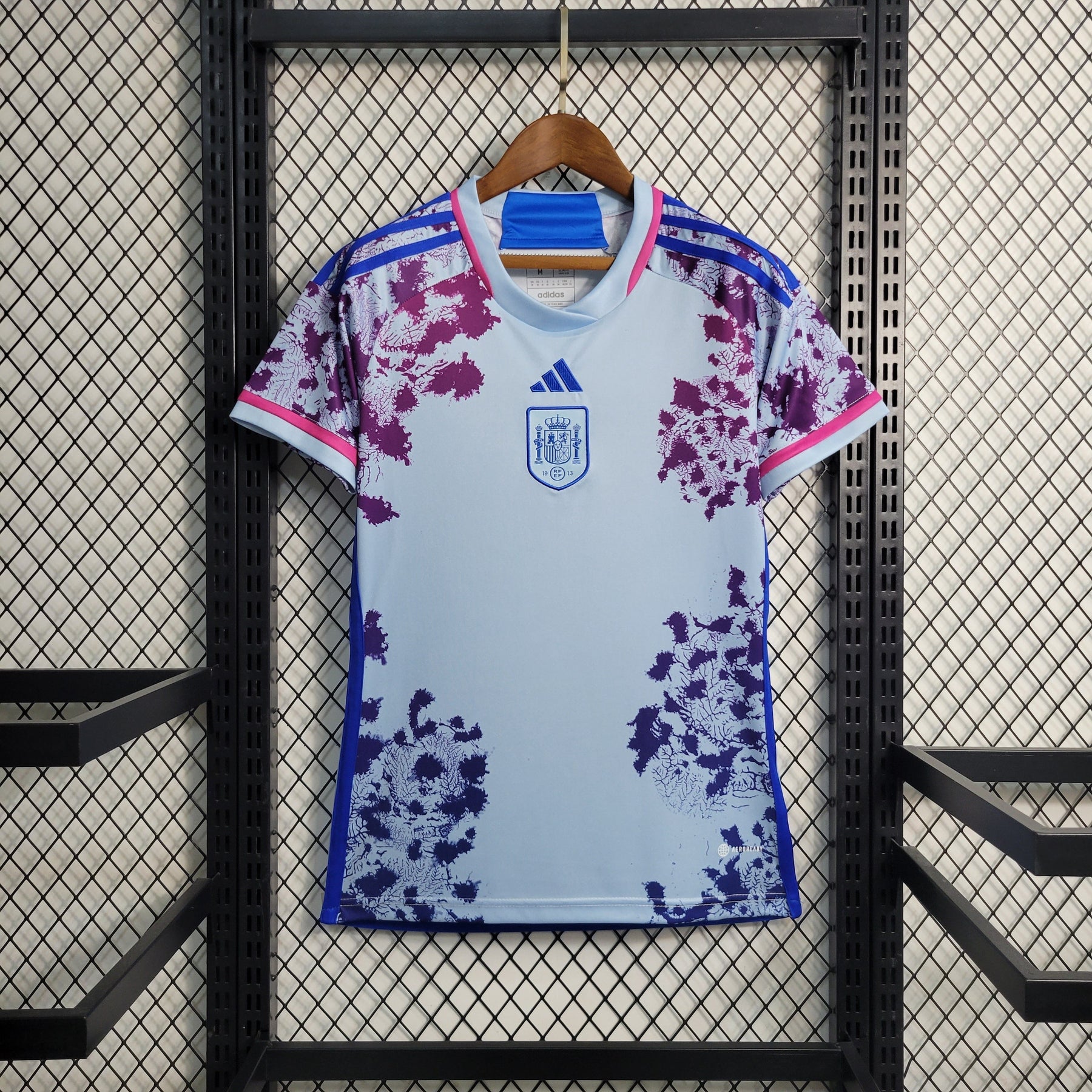 Camisa Seleção Espanha Home 2023/24 - Adidas Torcedor Feminina - Azul/Rosa