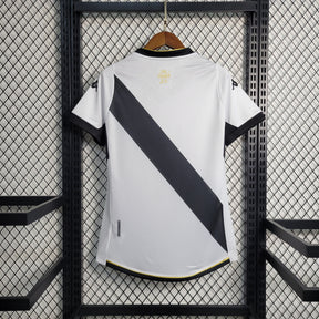 Camisa Vasco Away 2023/24 - Kappa Torcedor Feminina - Branca/Preta