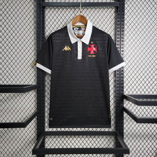 Camisa Vasco da Gama Third 2023/24 - Kappa Torcedor Masculina - Preta/Branca