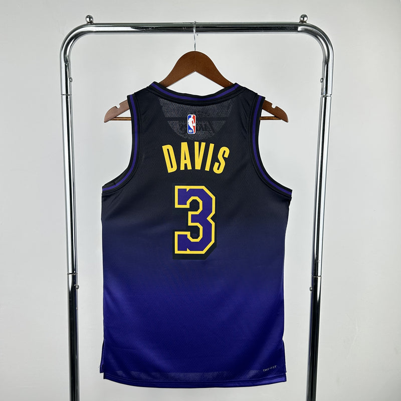 Regata NBA Los Angeles Lakers City Edition 24/25 Anthony Davis Roxa