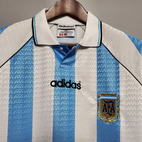 Camisa Seleção Argentina Home 1997/98 - Adidas Retrô Masculina - Azul/Branca