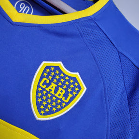 Camisa Manga Longa Boca Juniors Home 2003/04 - Nike Retrô Masculina - Azul/Amarela