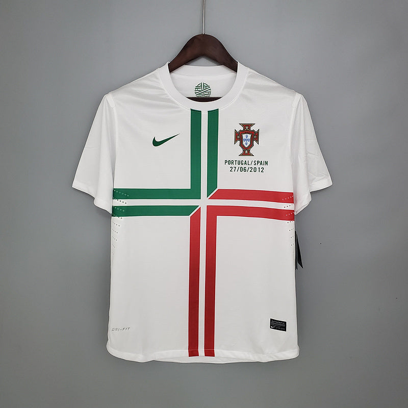 Camisa Seleção Portugal 2012 - Nike Retrô Masculina - Branca/Vermelha