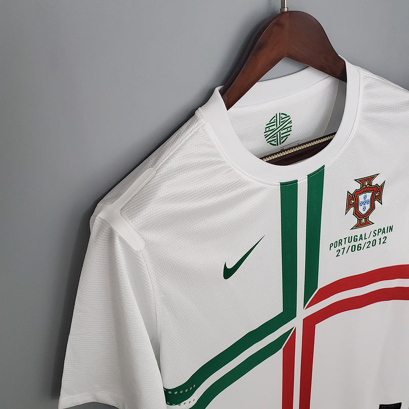 Camisa Seleção Portugal 2012 - Nike Retrô Masculina - Branca/Vermelha