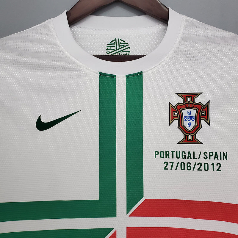 Camisa Seleção Portugal 2012 - Nike Retrô Masculina - Branca/Vermelha