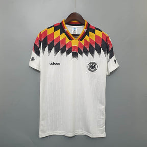 Camisa Seleção Alemanha 1994 - Adidas Retrô Masculina - Branca/Preta