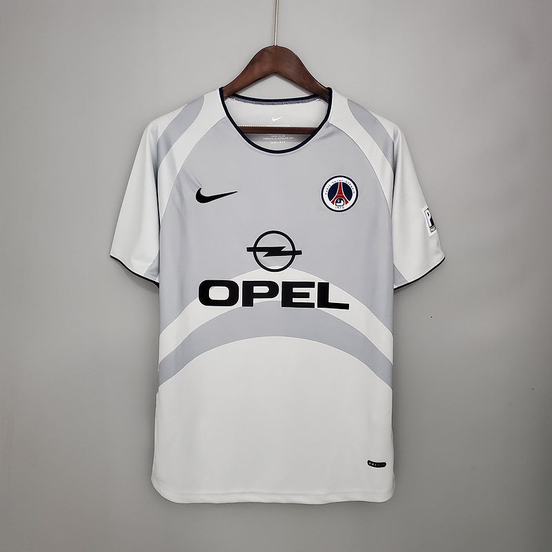 Camisa PSG 2001/2002 - Nike Retrô Masculina - Cinza/Preta