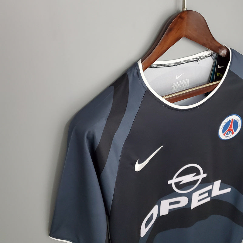 Camisa PSG 2001/02 - Nike Retrô Masculina - Preta/Azul