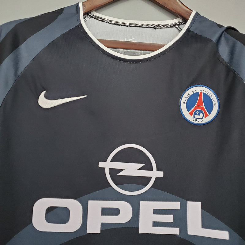 Camisa PSG 2001/02 - Nike Retrô Masculina - Preta/Azul