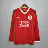 Camisa Manga Longa Manchester United 2006/07 - Nike Retrô Masculina - Vermelha/Branca