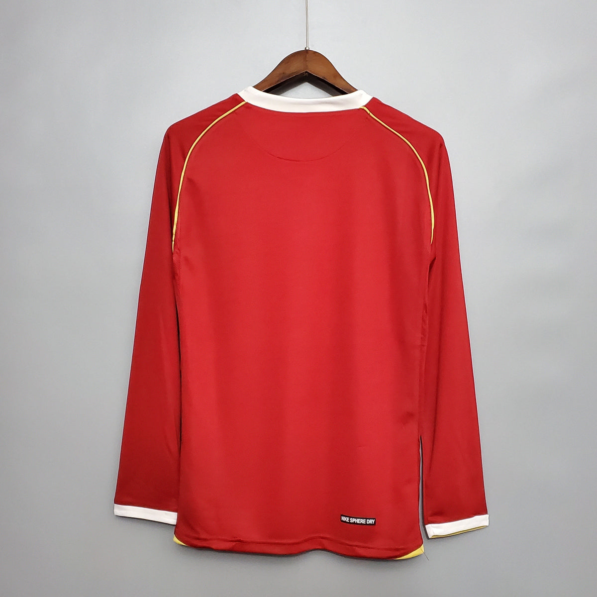 Camisa Manga Longa Manchester United 2006/07 - Nike Retrô Masculina - Vermelha/Branca