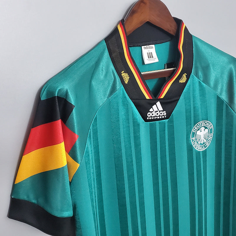 Camisa Seleção Alemanha  1992 - Adidas Retrô Masculina - Verde/Preta