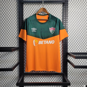 Camisa Fluminense Treino 2023/24 - Umbro Torcedor Masculina - Laranja/Verde