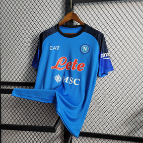 Camisa Napoli Home 2022/23 - EA7 Torcedor Masculina - Azul/Preta