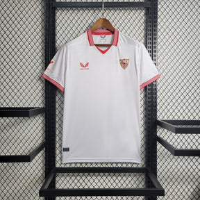 Camisa Sevilla Home 2023/24 - Castore Torcedor Masculina - Branca/Vermelha