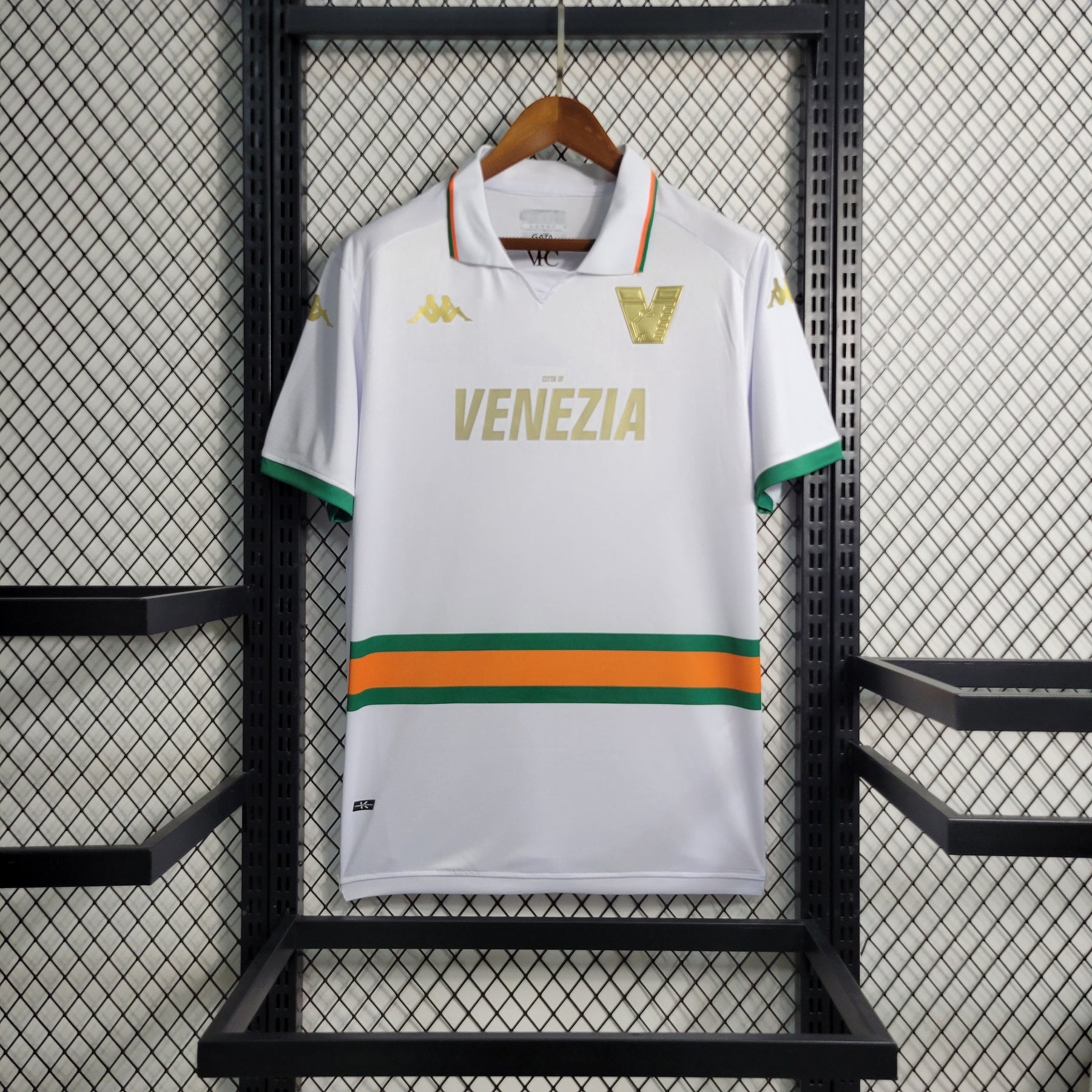 Camisa Venezia Away 2023/24 - Kappa Torcedor Masculina - Branca/Dourada