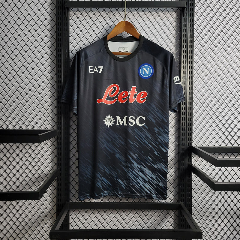 EA7 - Camisa Napoli III 22/23 - Masculina Torcedor - Preta