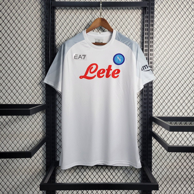 Camisa Napoli Away 2022/23 - EA7 Torcedor Masculina - Branca