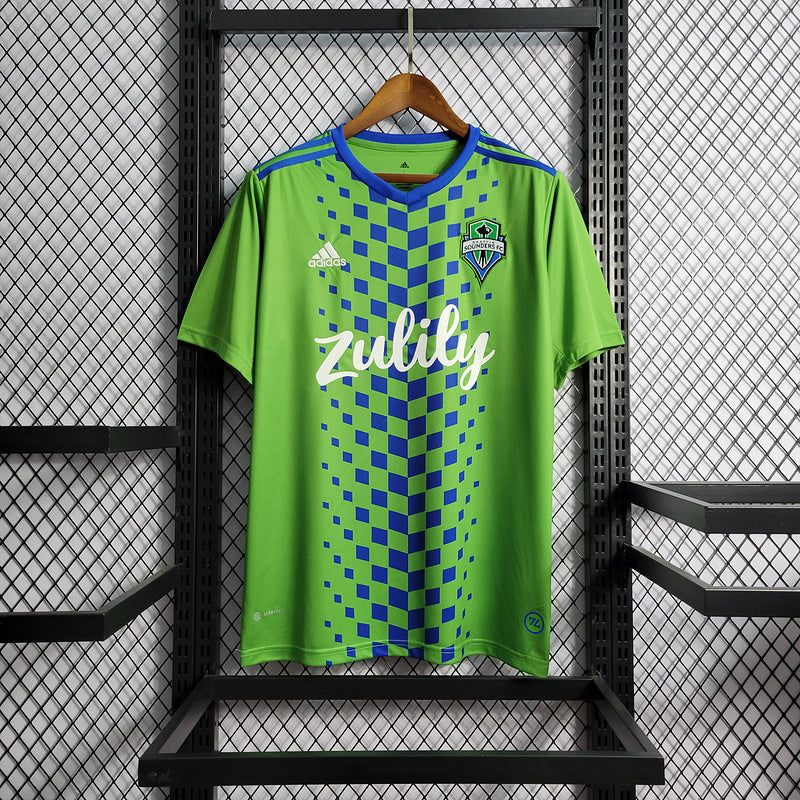 Camisa Seattle Home 2022/23 - Adidas Torcedor Masculina - Verde/Azul