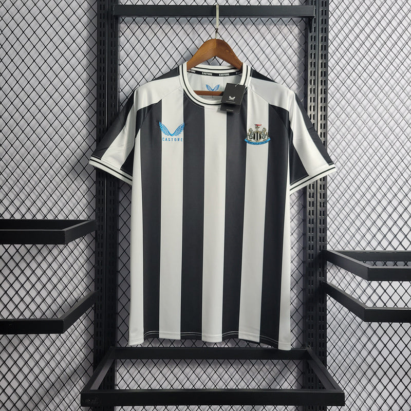 Camisa Newcastle Home 2022/23 - Castore Torcedor Masculina - Branca/Preta