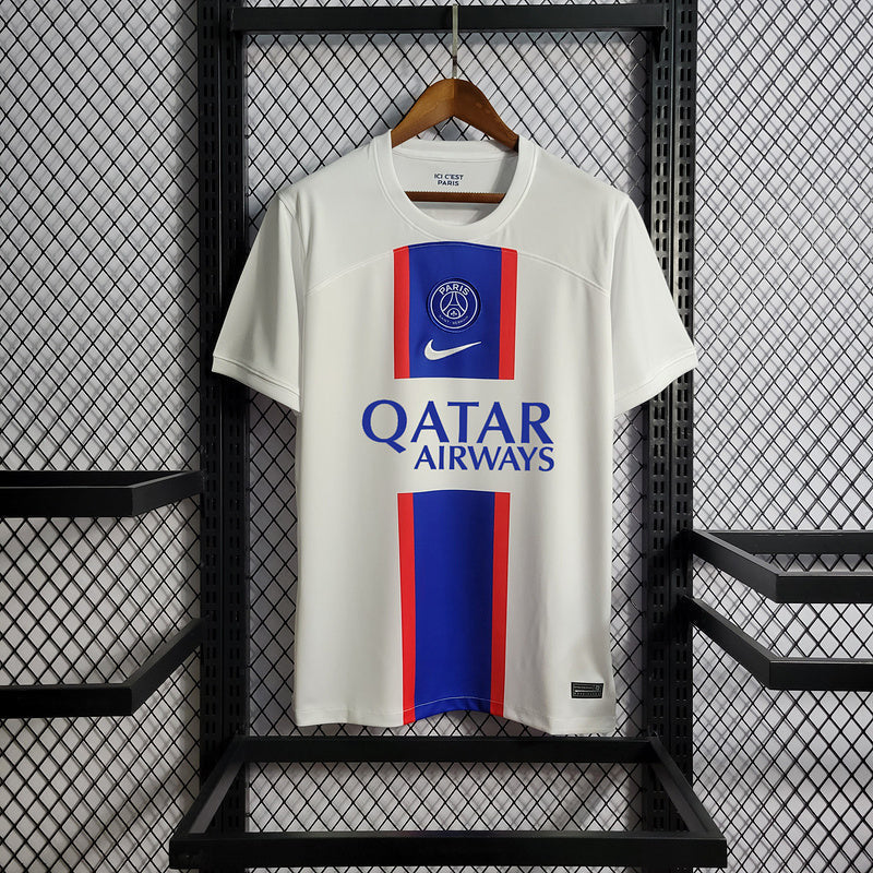 Camisa PSG Away 2022/23 - Nike Torcedor Masculina - Branca/Azul