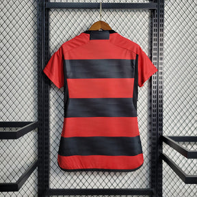 Camisa Flamengo Home 2023/24 – Adidas Torcedor Feminina - Vermelha/Preta