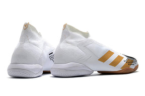 Chuteira Adidas Predator 20+ Mutator Futsal Branco/Dourado