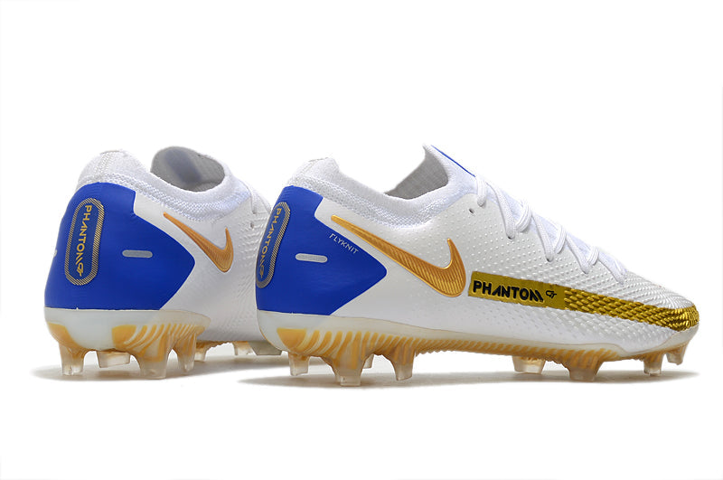 Chuteira Nike Phantom GT Elite Branco/Dourado