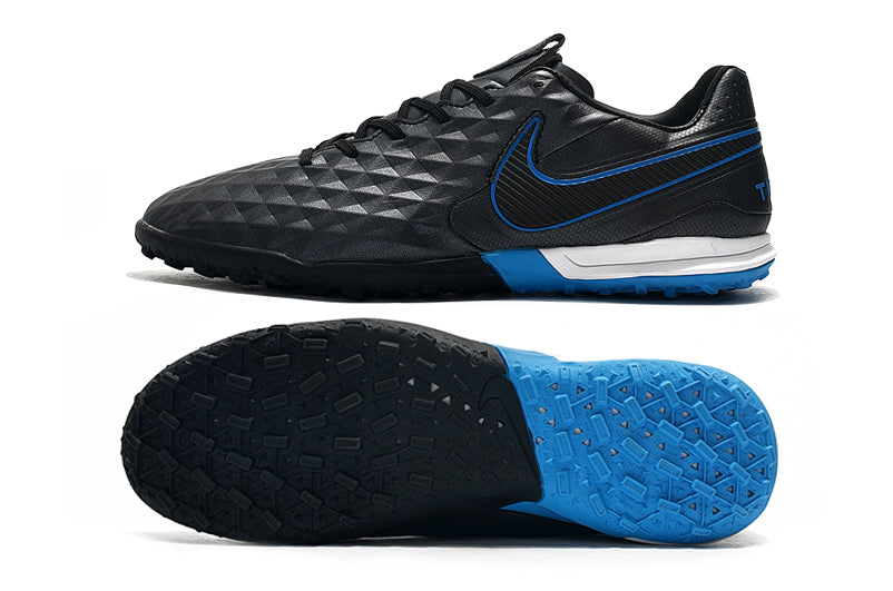 Chuteira Nike Tiempo Legend 8 Society Pro Preto/Azul