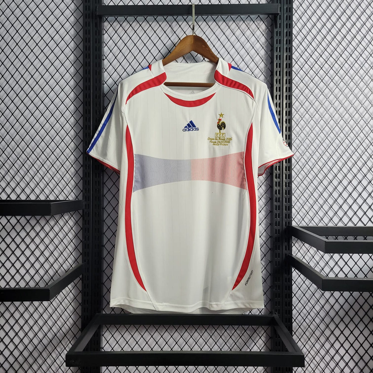 Camisa Seleção França 2006 - Adidas Retrô Masculina - Branca/Vermelha