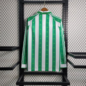 Camisa Real Betis Manga Longa 1995/97 - Kappa Retrô Masculina - Verde/Branca