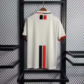 Camisa Milan Away 1995/96 - Lotto Retrô Masculina - Branca/Vermelha