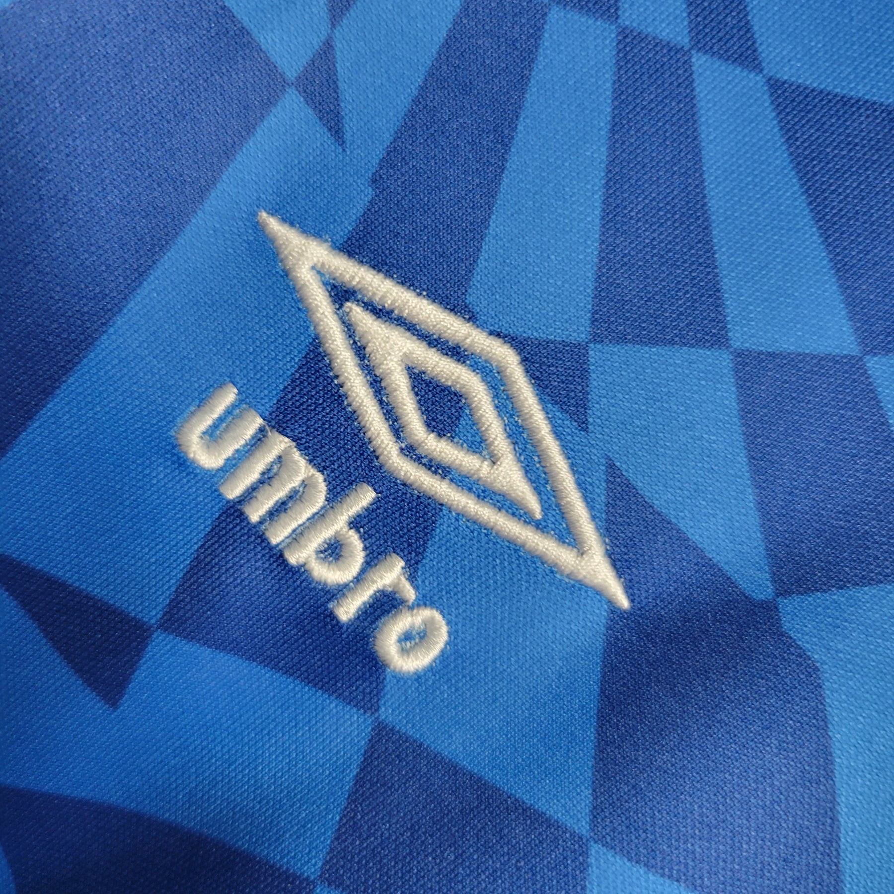 Camisa Napoli Home 1991/93 - Umbro Retrô Masculina - Azul/Branca